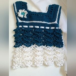 Newborn dress size 0-9M dress handmade crochet